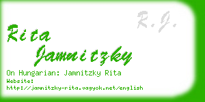 rita jamnitzky business card